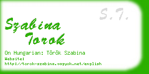 szabina torok business card